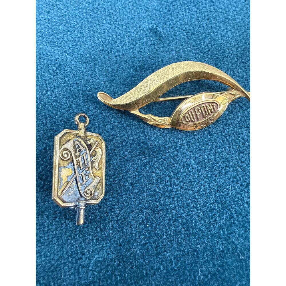 DuPont 10K Gold Filled Service Pin LGB Balfour Sorority Society Pins Vintage Lot